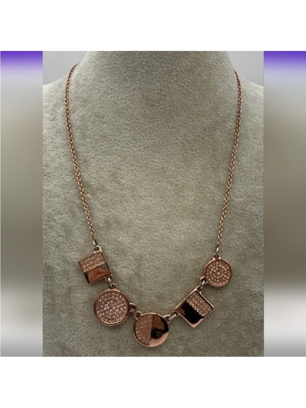 kate spade Rose Gold Geometric Pendant Necklace